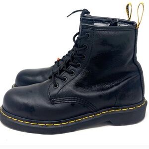 Dr Martens Black Leather Lace-Up Boots
